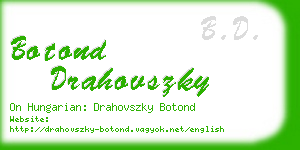 botond drahovszky business card